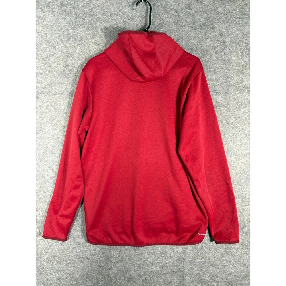 Adidas ClimaWarm Pullover Hoodie Red Athletic‎ Sweatshirt Mens M